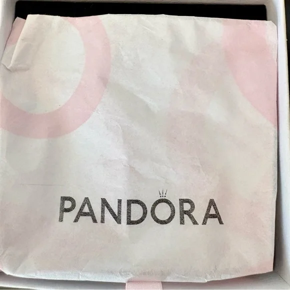 Pandora Silver Key Necklace with Red Heart Accent - Picture 5 of 7